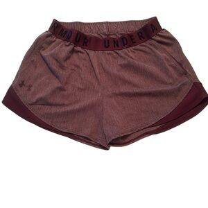 Under Armour Burgundy Athletic Shorts Lightweight Performance